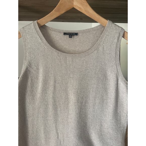 Lafayette 148 Wool Blend Tank Shimmering Metallic Layering Piece Size Medium - Picture 2 of 7
